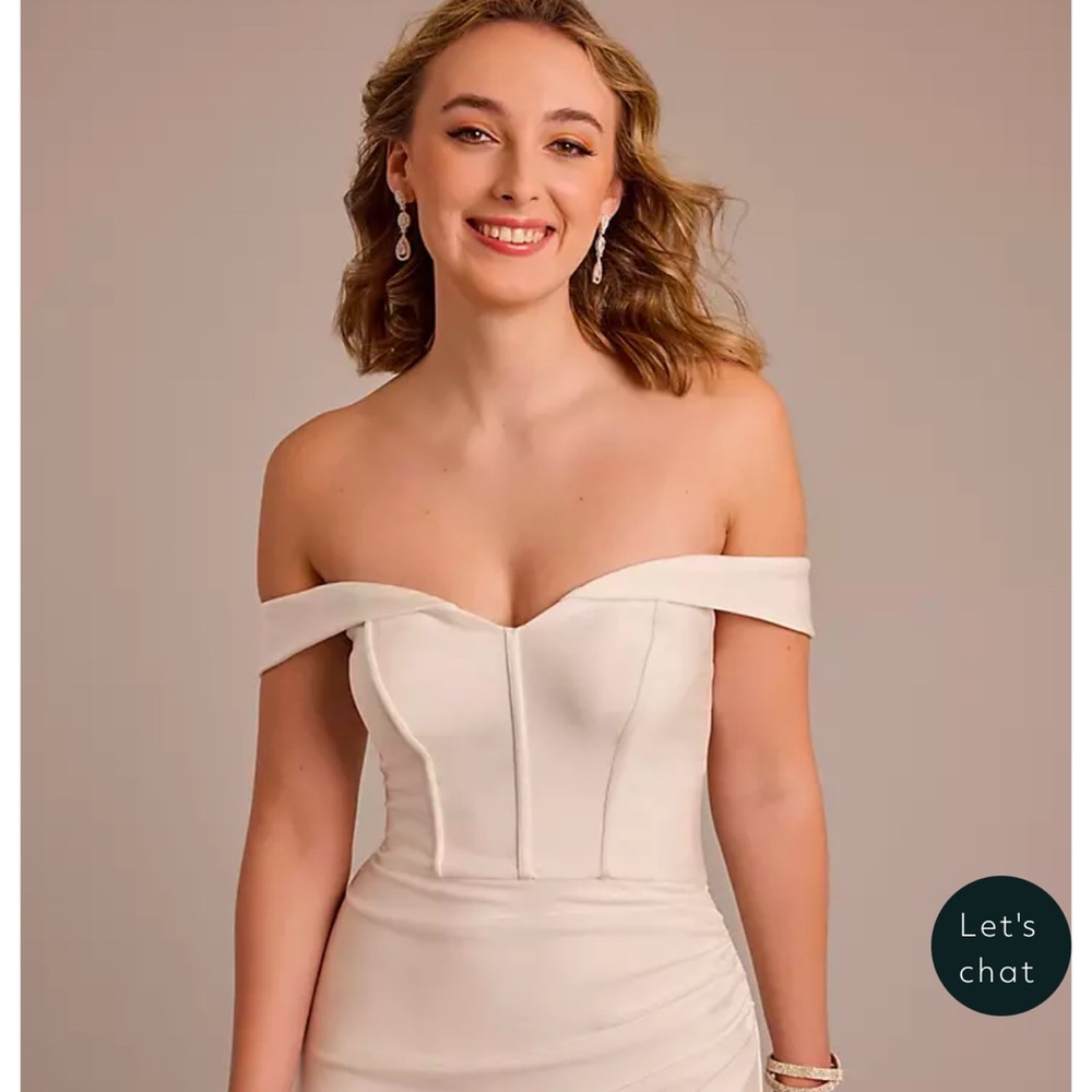 Off-the-Shoulder Sculpting Satin Wedding Dress